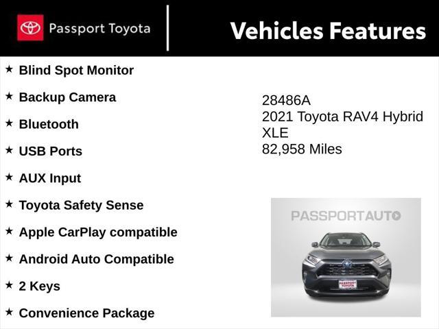 used 2021 Toyota RAV4 Hybrid car, priced at $25,743