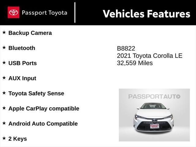 used 2021 Toyota Corolla car, priced at $18,757