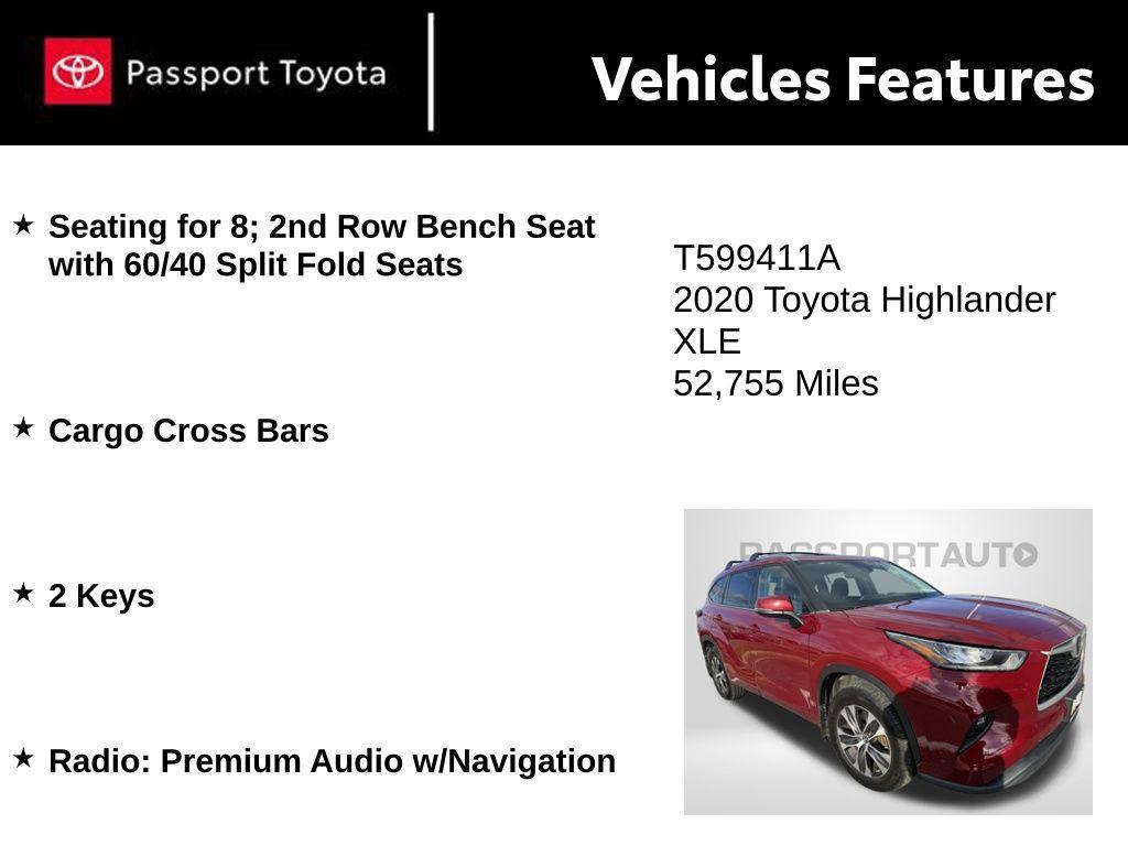 used 2020 Toyota Highlander car, priced at $29,000