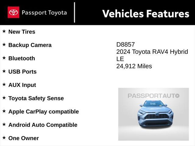 used 2024 Toyota RAV4 Hybrid car, priced at $31,284