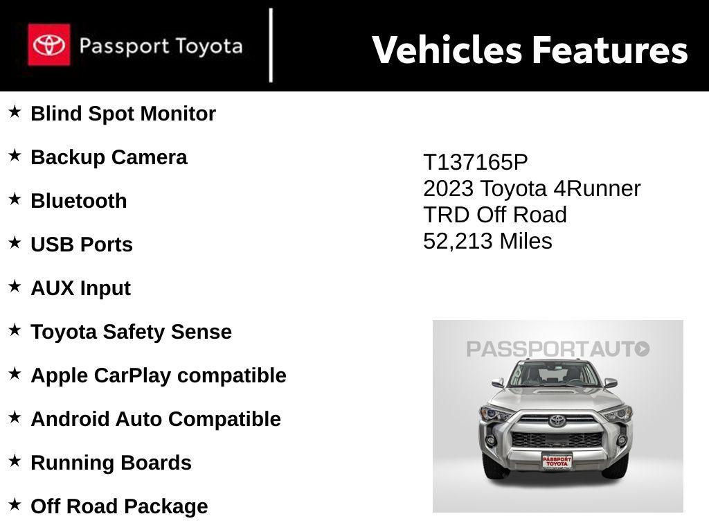 used 2023 Toyota 4Runner car, priced at $39,519