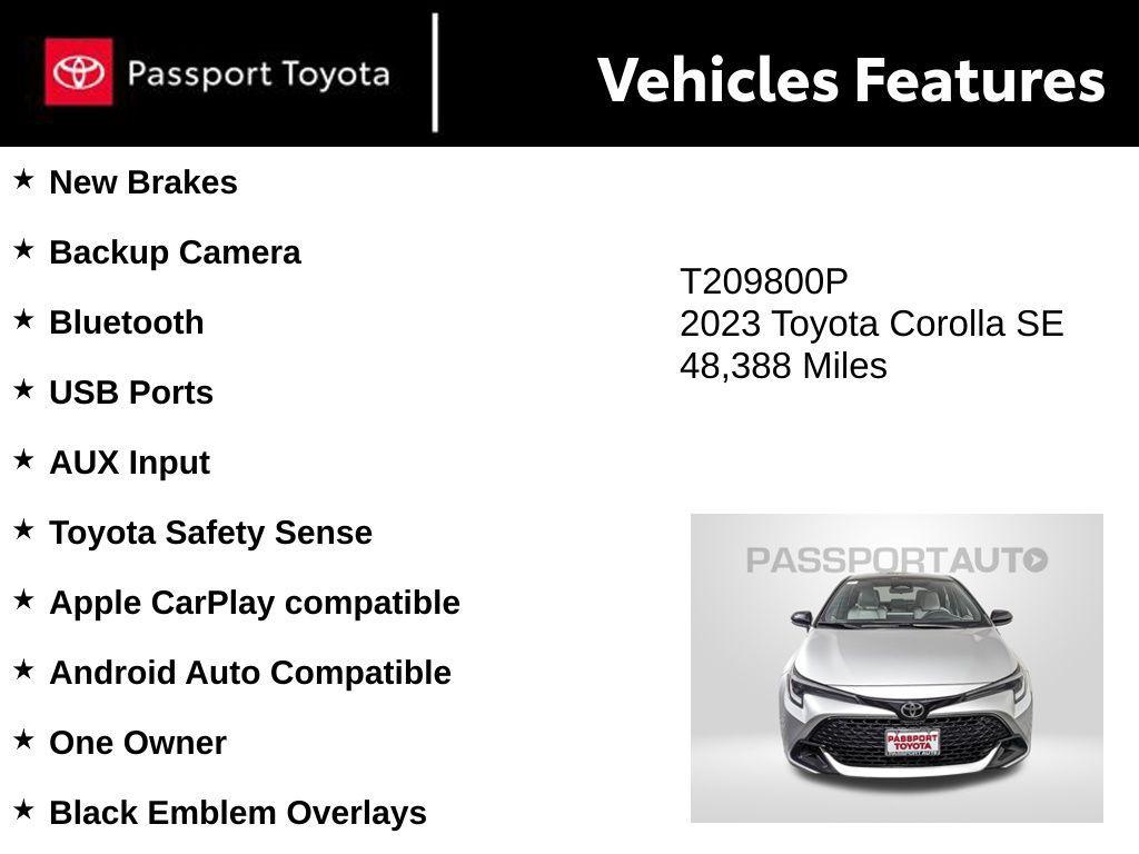 used 2023 Toyota Corolla car, priced at $20,174