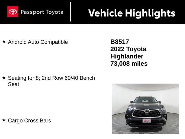 used 2022 Toyota Highlander car, priced at $31,703