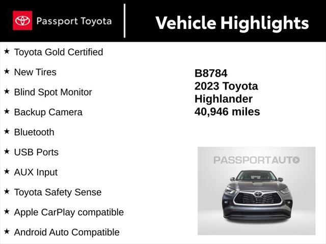 used 2023 Toyota Highlander car, priced at $34,071