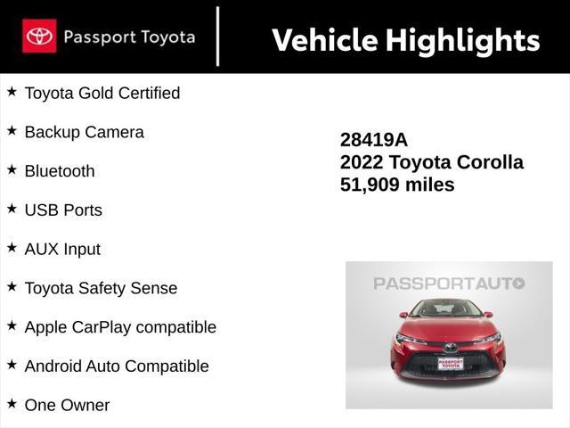 used 2022 Toyota Corolla car, priced at $18,901