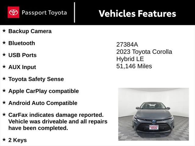 used 2023 Toyota Corolla Hybrid car, priced at $21,449