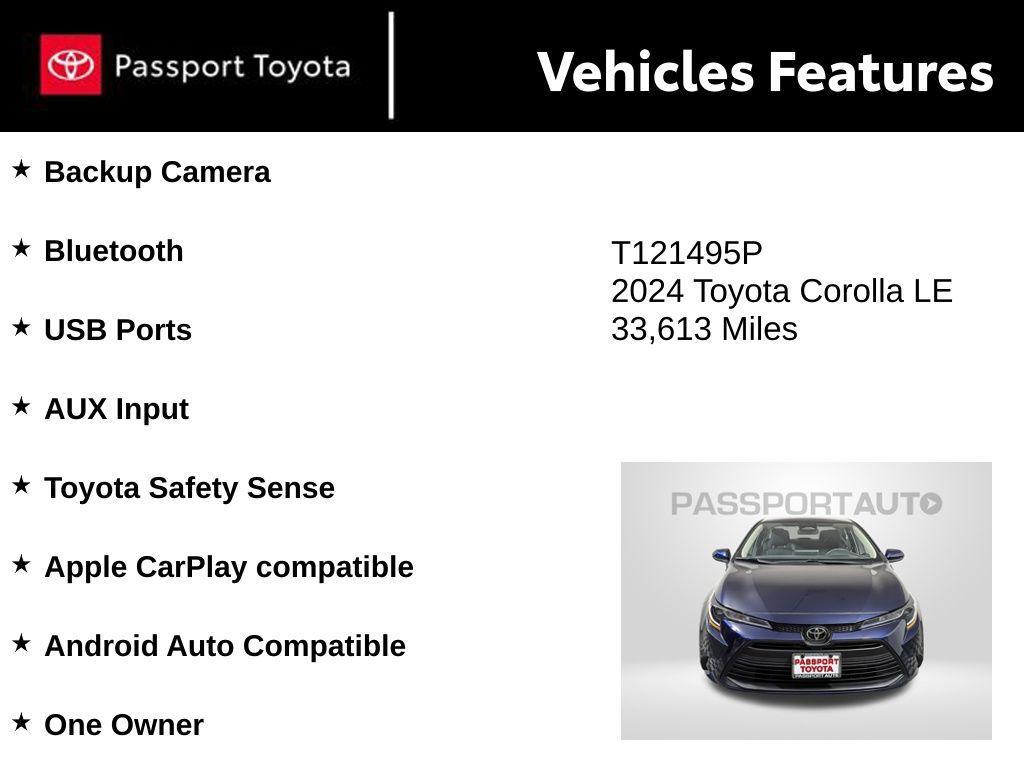 used 2024 Toyota Corolla car, priced at $19,306