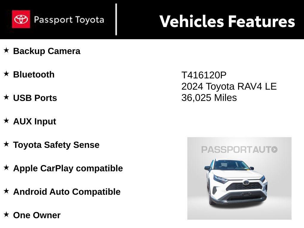 used 2024 Toyota RAV4 car, priced at $26,328