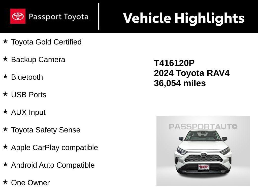 used 2024 Toyota RAV4 car, priced at $27,110
