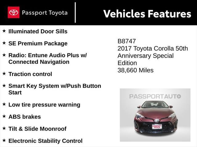 used 2017 Toyota Corolla car, priced at $19,200