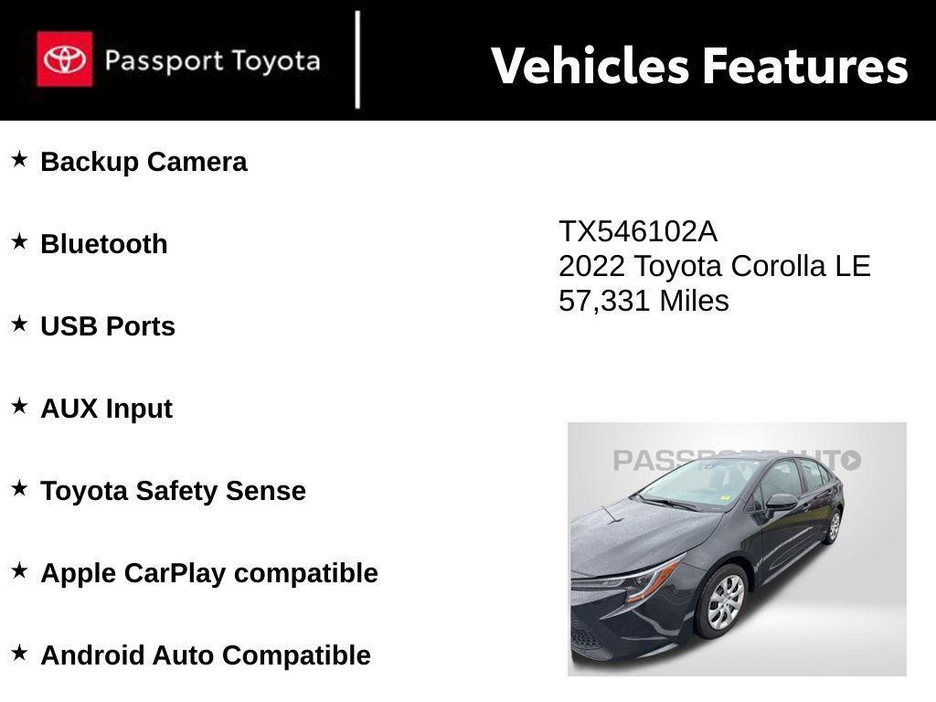 used 2022 Toyota Corolla car, priced at $18,169