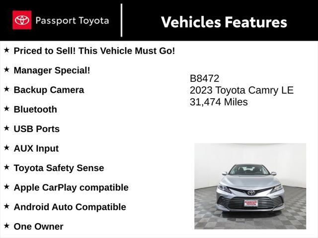 used 2023 Toyota Camry car, priced at $22,827