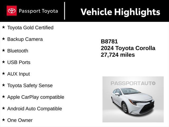 used 2024 Toyota Corolla car, priced at $22,342
