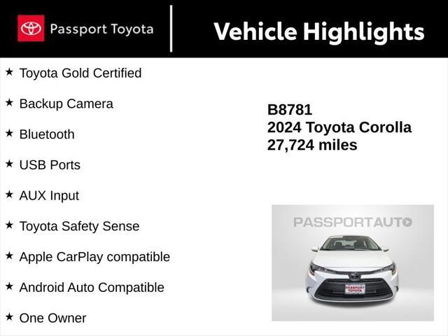 used 2024 Toyota Corolla car, priced at $21,100