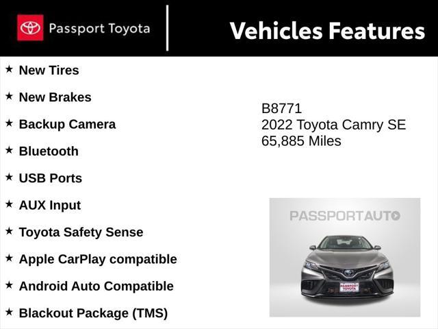 used 2022 Toyota Camry car, priced at $22,521