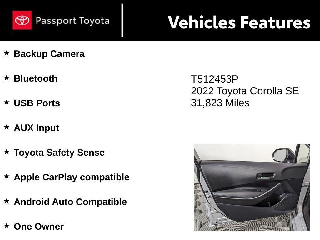 used 2022 Toyota Corolla car, priced at $21,656