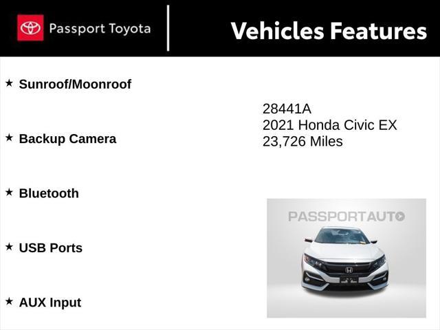 used 2021 Honda Civic car, priced at $22,000