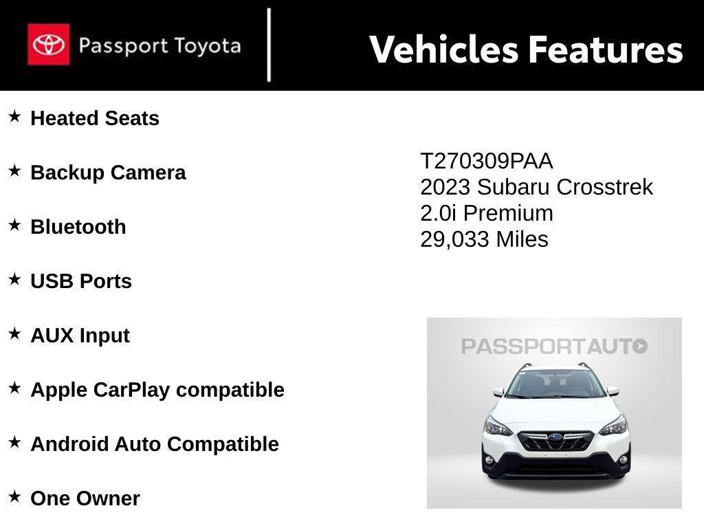 used 2023 Subaru Crosstrek car, priced at $23,000