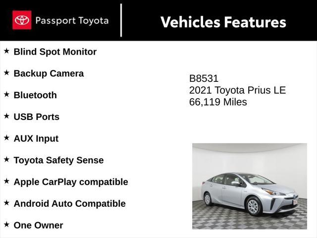 used 2021 Toyota Prius car, priced at $20,400