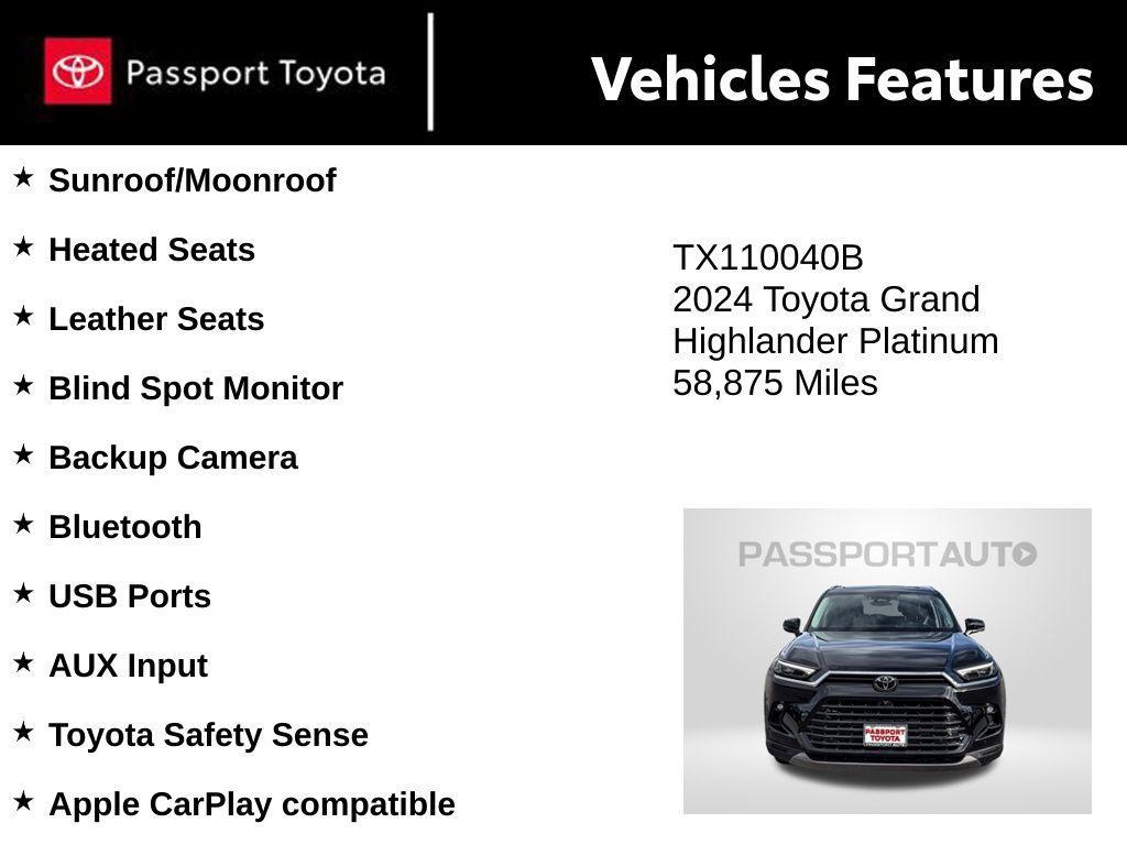 used 2024 Toyota Grand Highlander car, priced at $44,781