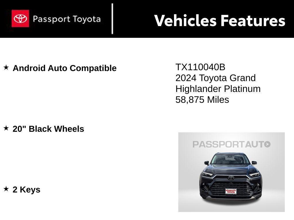 used 2024 Toyota Grand Highlander car, priced at $44,781