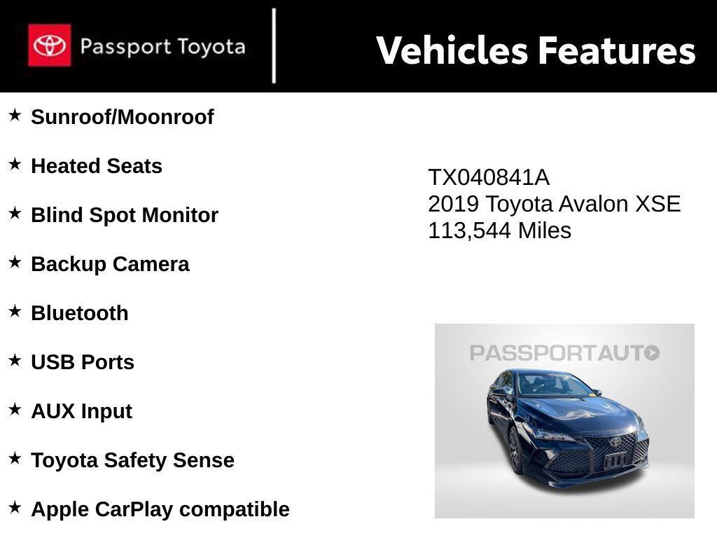 used 2019 Toyota Avalon car, priced at $20,000