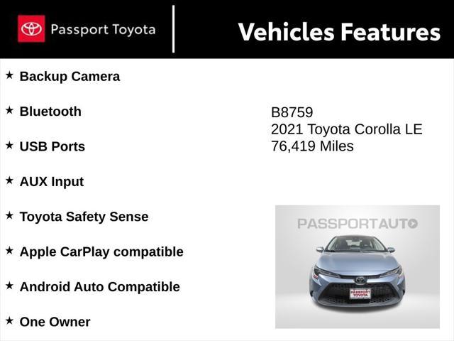 used 2021 Toyota Corolla car, priced at $17,288