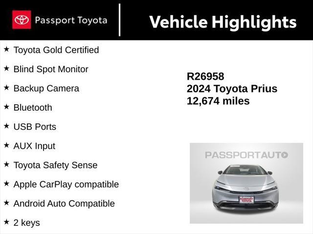 used 2024 Toyota Prius car, priced at $27,600