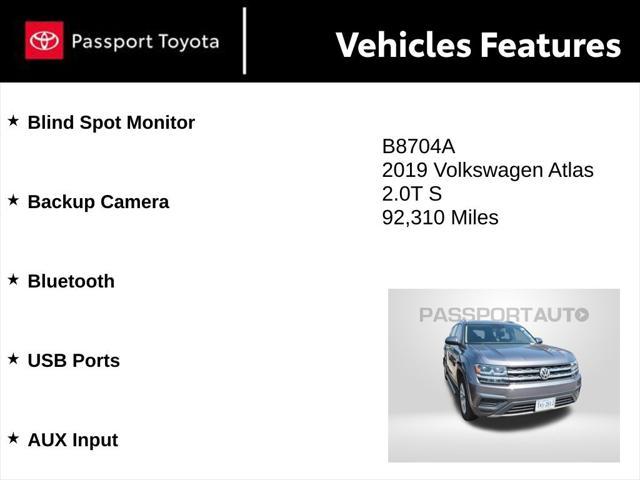 used 2019 Volkswagen Atlas car, priced at $16,744