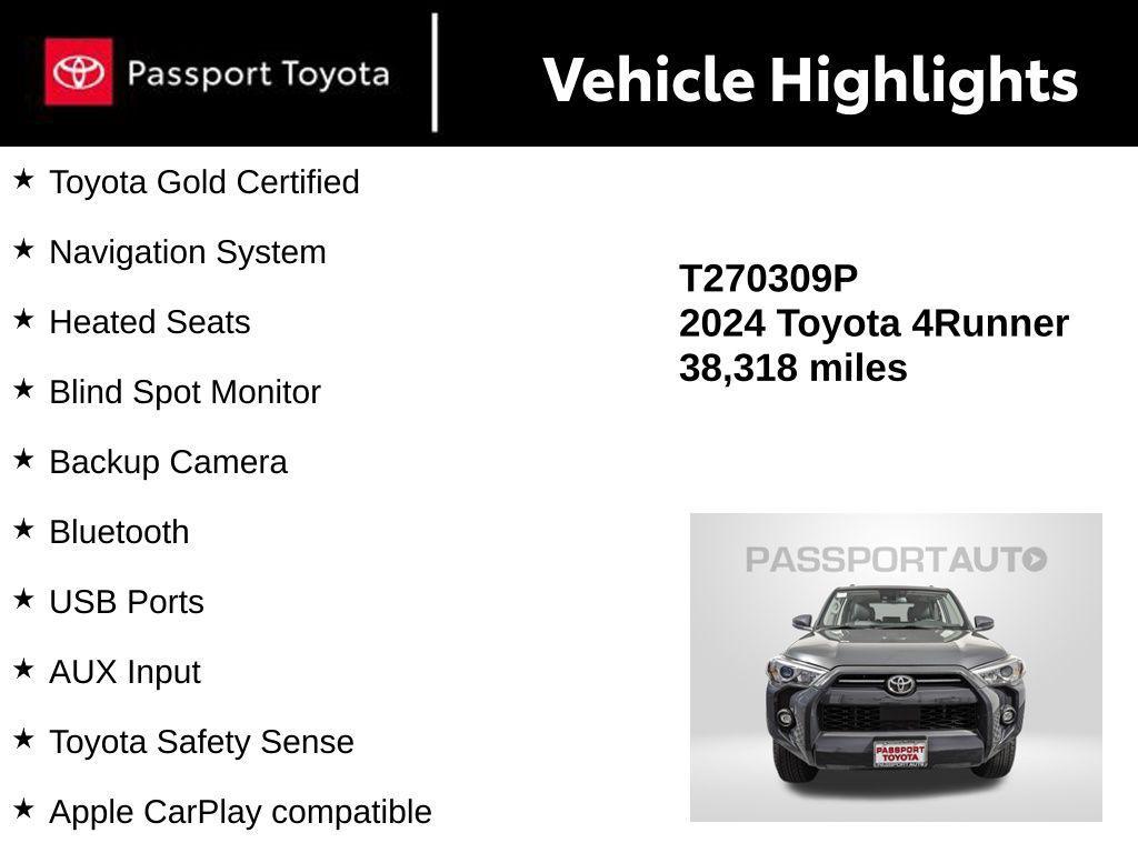 used 2024 Toyota 4Runner car, priced at $39,242