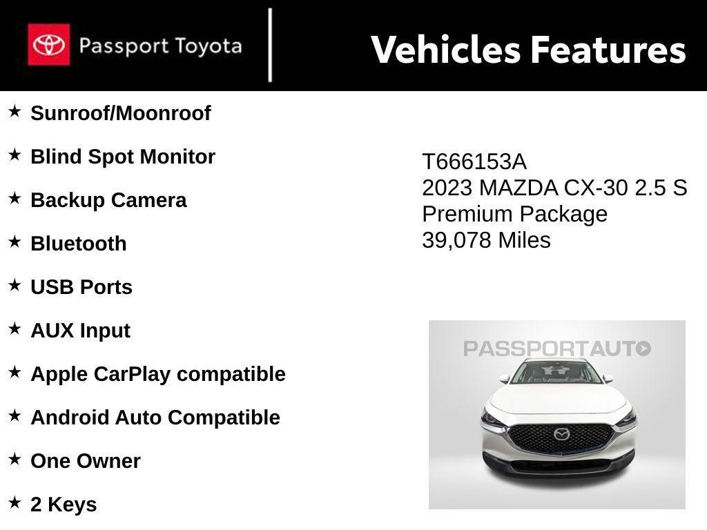 used 2023 Mazda CX-30 car, priced at $22,571