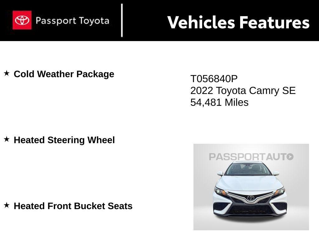 used 2022 Toyota Camry car, priced at $24,644