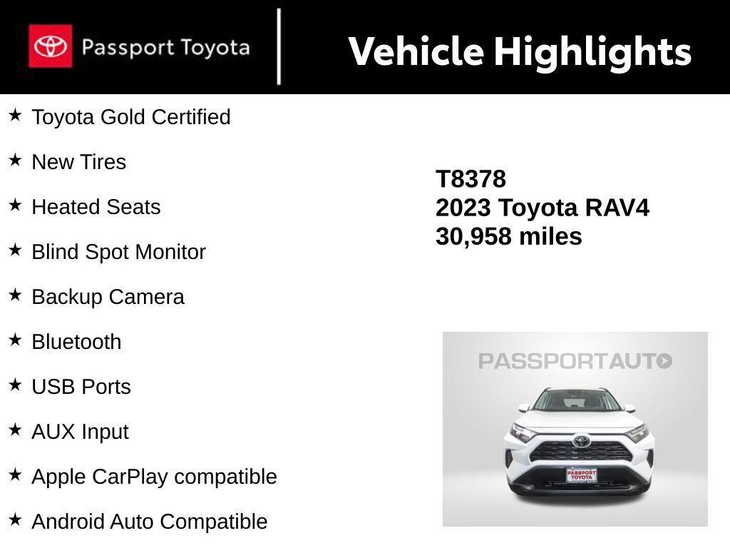 used 2023 Toyota RAV4 car, priced at $29,000
