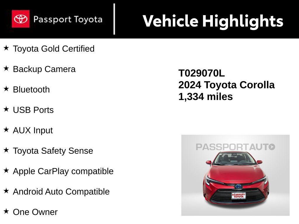 used 2024 Toyota Corolla car, priced at $22,921