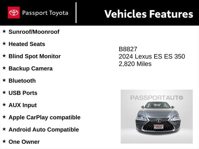 used 2024 Lexus ES 350 car, priced at $42,000