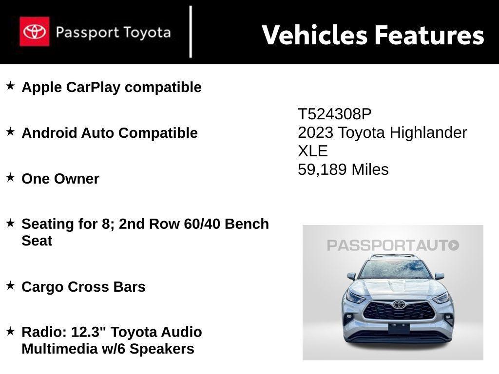 used 2023 Toyota Highlander car, priced at $34,220