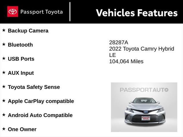 used 2022 Toyota Camry car, priced at $19,990