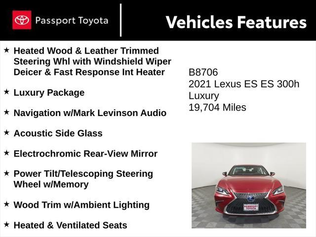 used 2021 Lexus ES 300h car, priced at $35,900