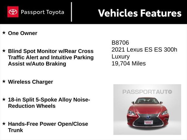used 2021 Lexus ES 300h car, priced at $35,400