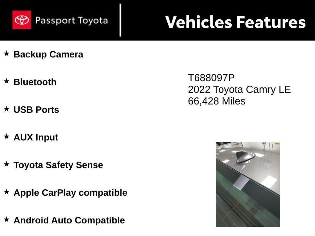 used 2022 Toyota Camry car, priced at $20,964