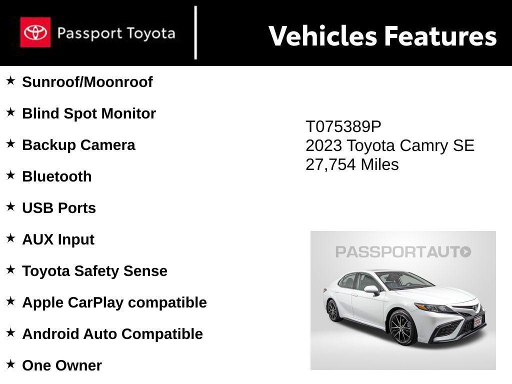 used 2023 Toyota Camry car, priced at $26,000