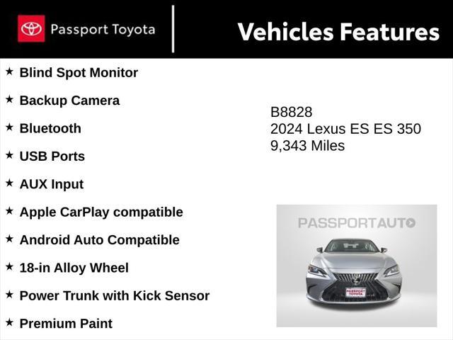 used 2024 Lexus ES 350 car, priced at $41,197