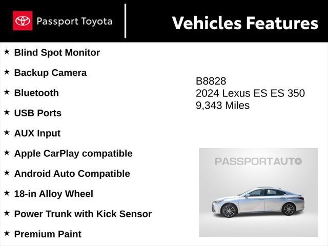 used 2024 Lexus ES 350 car, priced at $41,197