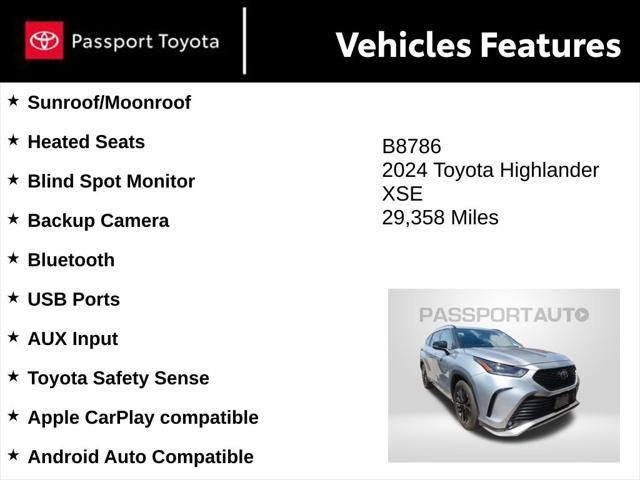 used 2024 Toyota Highlander car, priced at $42,000