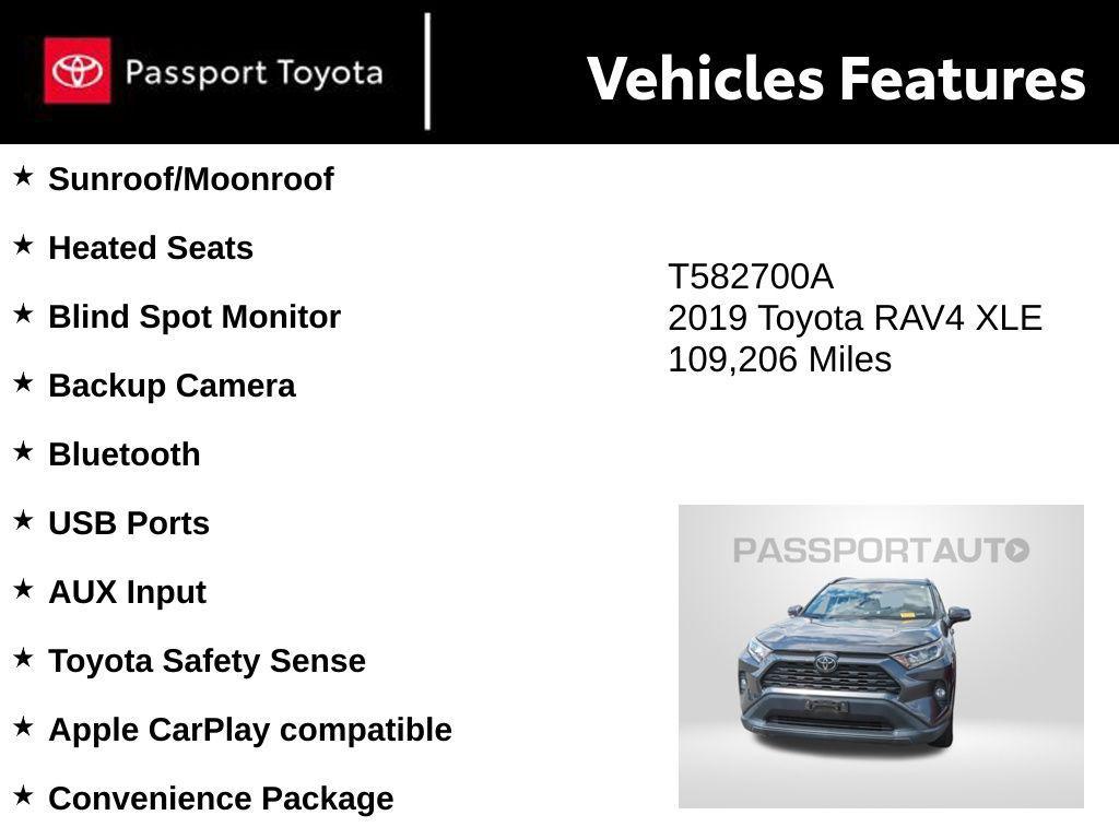 used 2019 Toyota RAV4 car, priced at $19,246