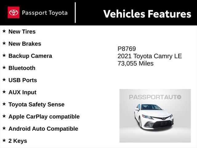 used 2021 Toyota Camry car, priced at $18,990