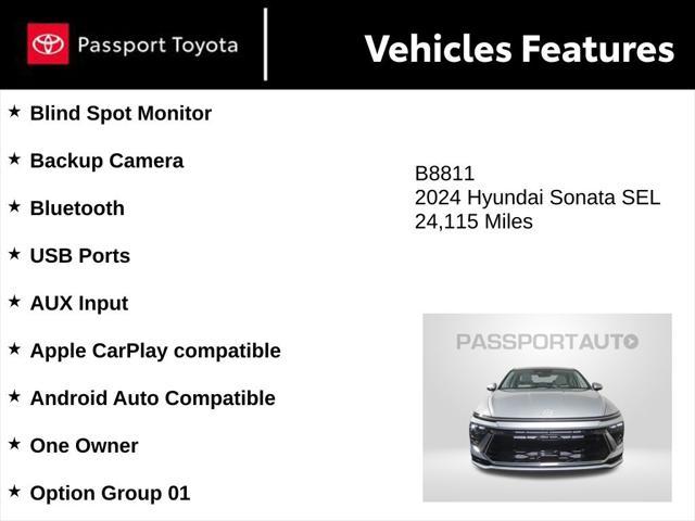 used 2024 Hyundai Sonata car, priced at $22,481