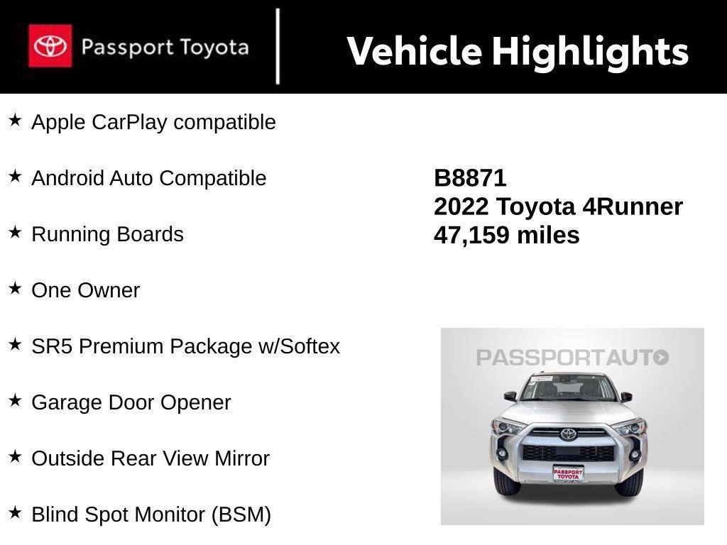 used 2022 Toyota 4Runner car, priced at $37,704