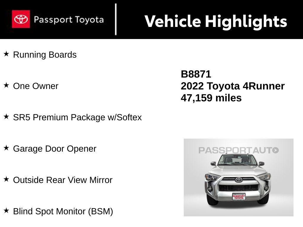 used 2022 Toyota 4Runner car, priced at $40,200