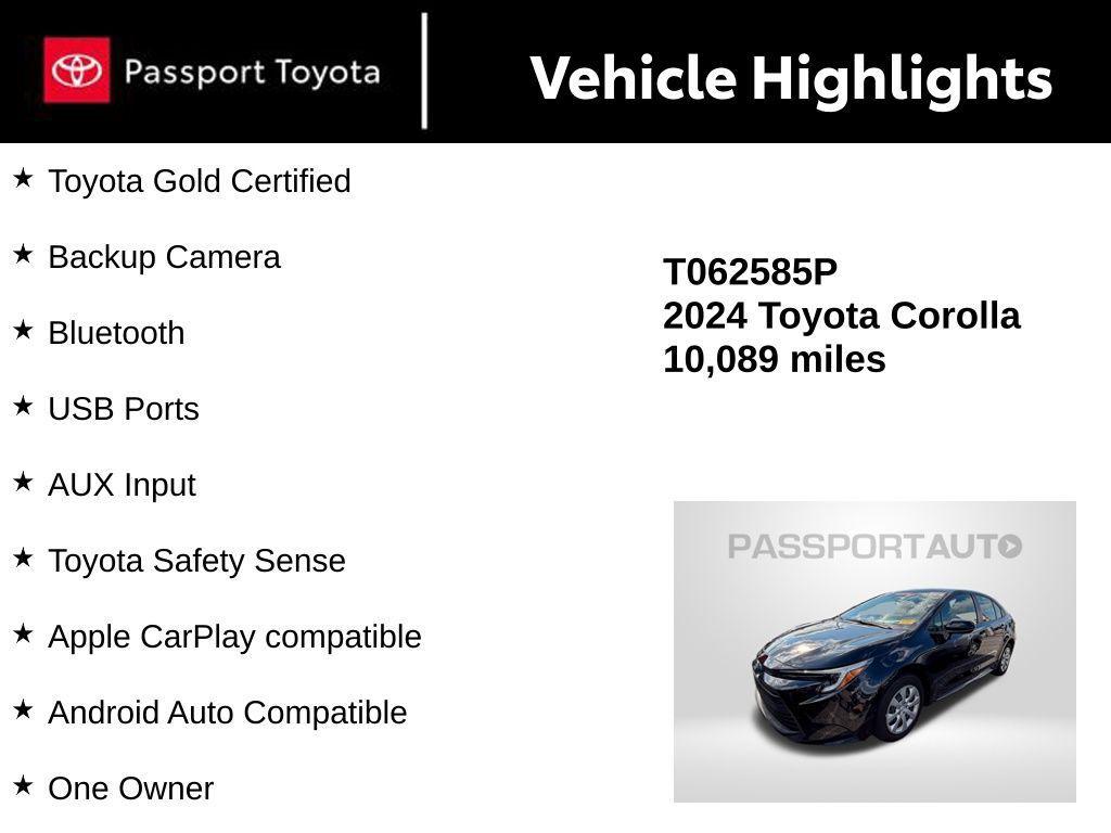 used 2024 Toyota Corolla car, priced at $24,216